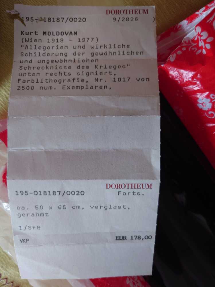 Allegorien Und Wirkliche Schilderungen Der Gewöhnlichen Und Ungewöhnlichen Schrecknisse Des krieges - Kurt Moldovan art collectible - Main Image 2