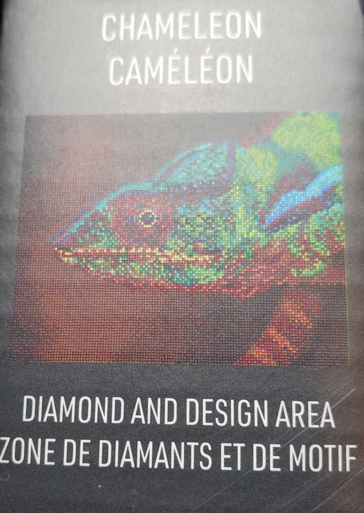 Chameleon Diamond Art Kit With Frame By Make Market® Summer Crafts  art collectible [Barcode 195158339642] - Main Image 3