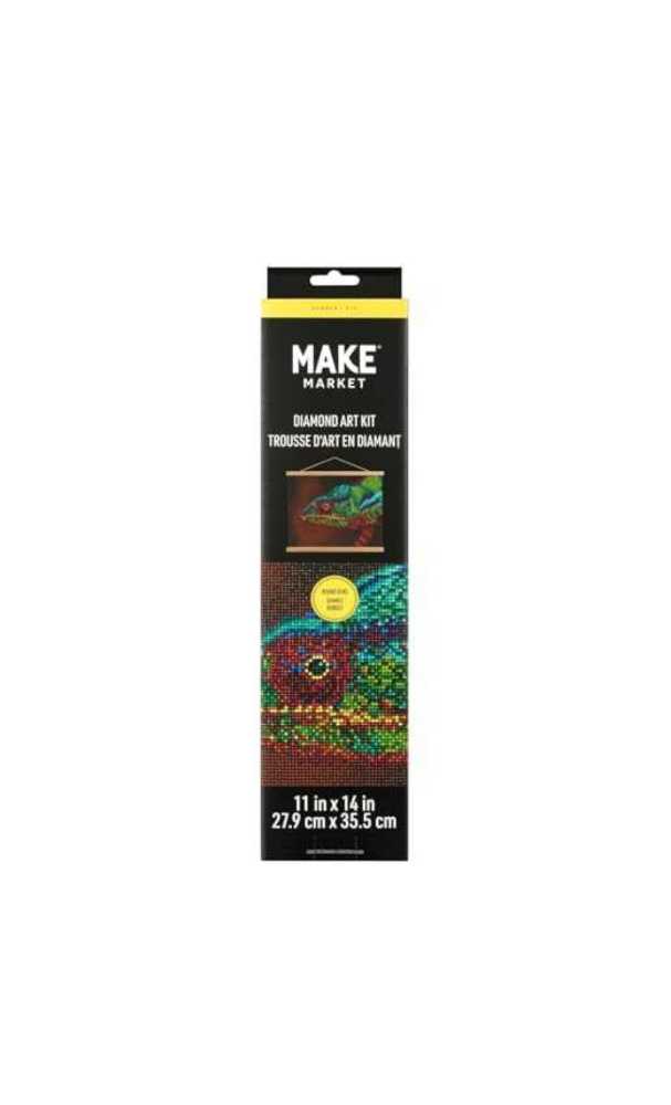 Chameleon Diamond Art Kit With Frame By Make Market® Summer Crafts  art collectible [Barcode 195158339642] - Main Image 4