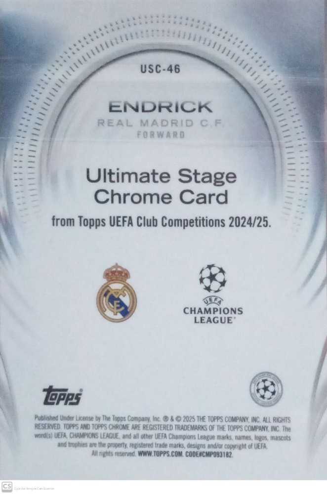 Topps Flagship Edition 24/25 - Endrick (RC & 061/199) art collectible - Main Image 2