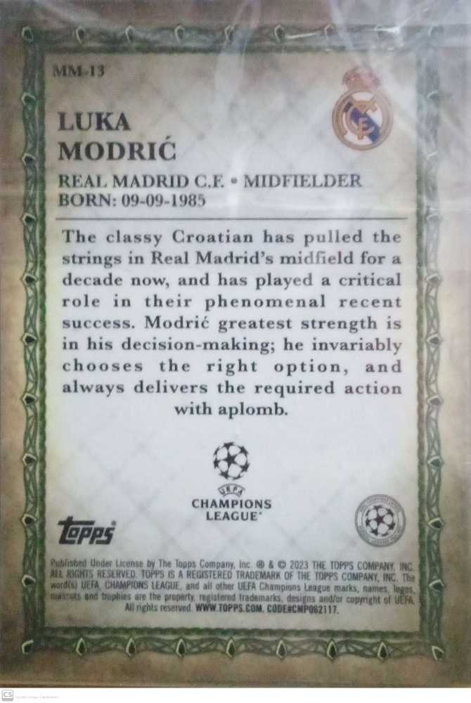 Topps Merlin 22/23 - Luka Modric art collectible - Main Image 2