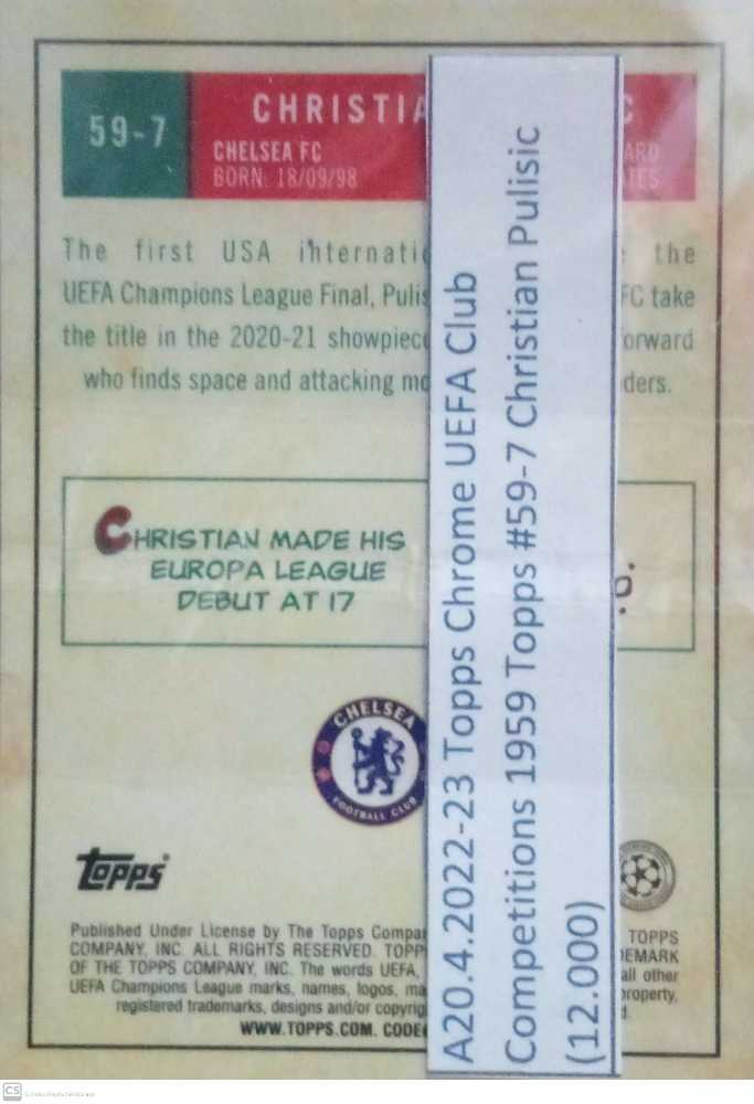 Topps Chrome 22/23 - Christian Pulisic art collectible - Main Image 2