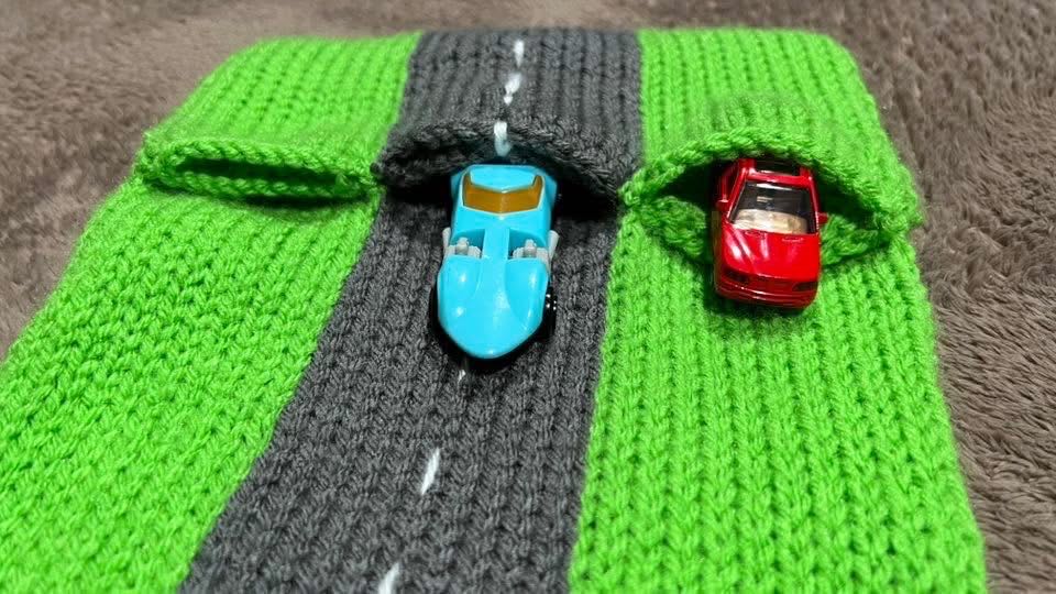 Race Track Scarf with Pockets for Cars  art collectible - Main Image 3