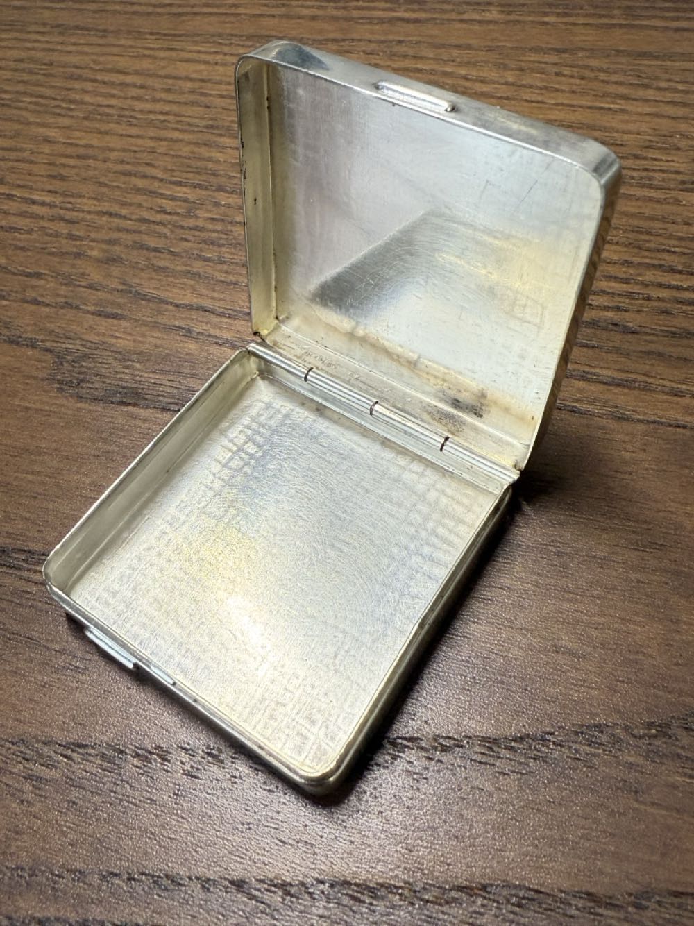 Pillendose rechteckig 925er Silber mit feinen Strukturen  art collectible - Main Image 2