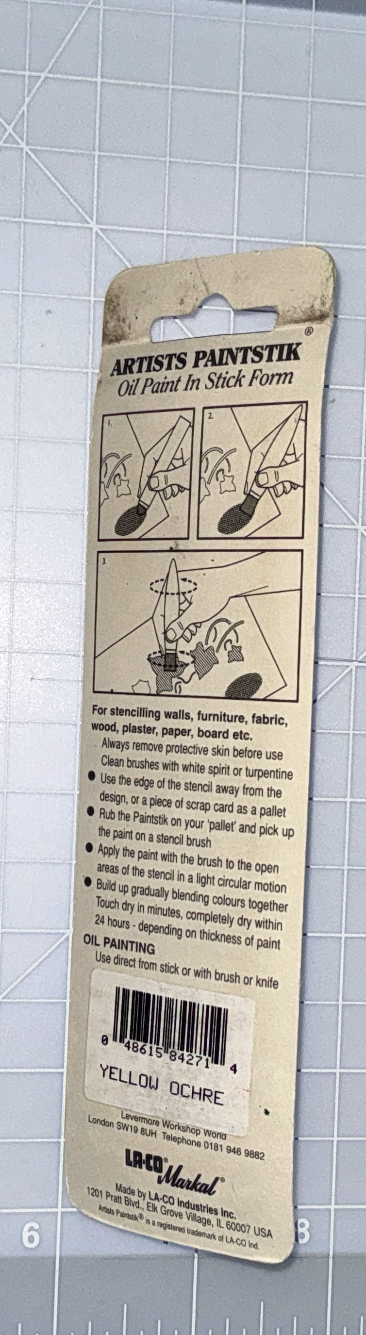 Shiva Oil Paintstik, Yellow Ochre  art collectible [Barcode 048615842714] - Main Image 2