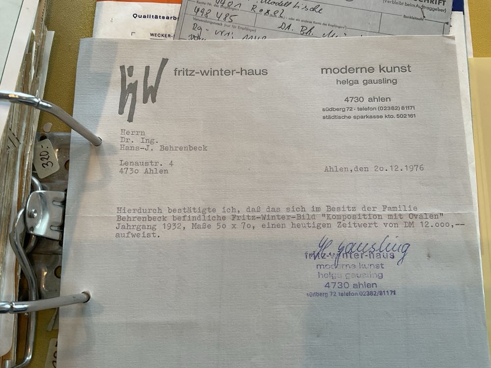 Fritz Winter - Komposition Mit Ovalen - Fritz Winter art collectible - Main Image 2