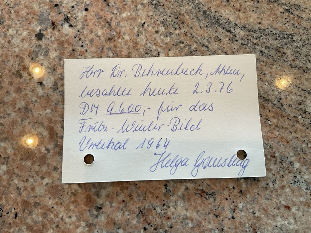 Fritz Winter - Oil Painting - Vertikal - Fritz Winter art collectible - Main Image 2