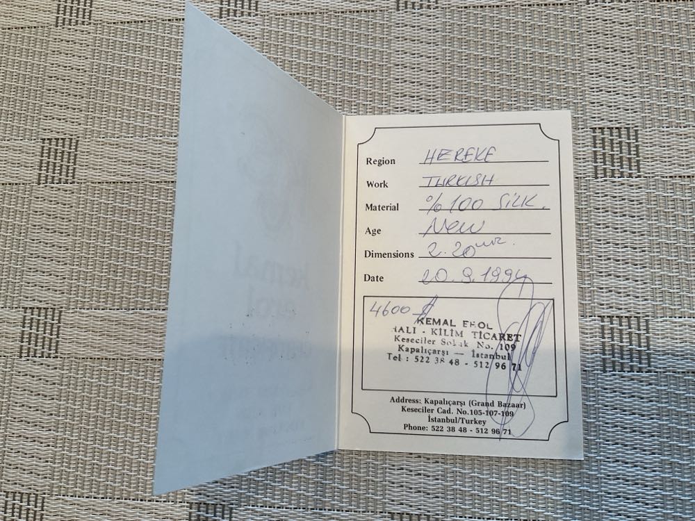 Oriental Rug - Hereke (larger One)  art collectible - Main Image 2