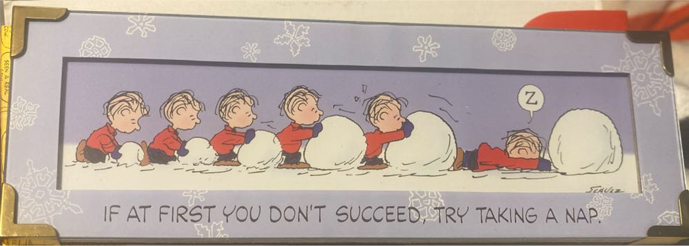 DON’T GIVE UP!  Hallmark Peanuts Gallery Peanuts Comic Strip - Charles Schulz art collectible - Main Image 3