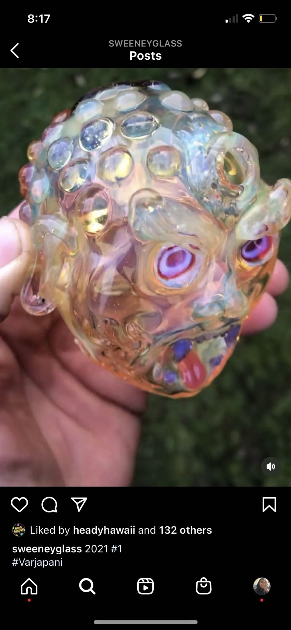 Sweeneyglass Vajrapani Head - @SweeneyGlass art collectible - Main Image 3