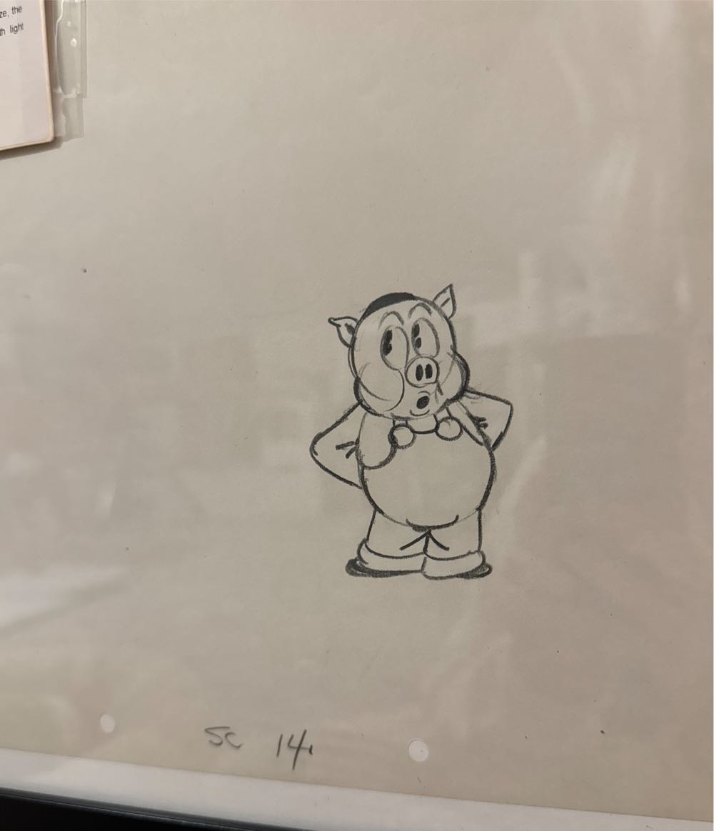 Porky Pig And Gabby Production Drawing  art collectible - Main Image 2