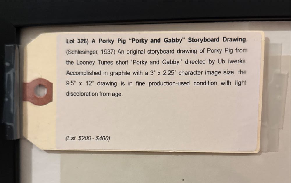 Porky Pig And Gabby Production Drawing  art collectible - Main Image 3