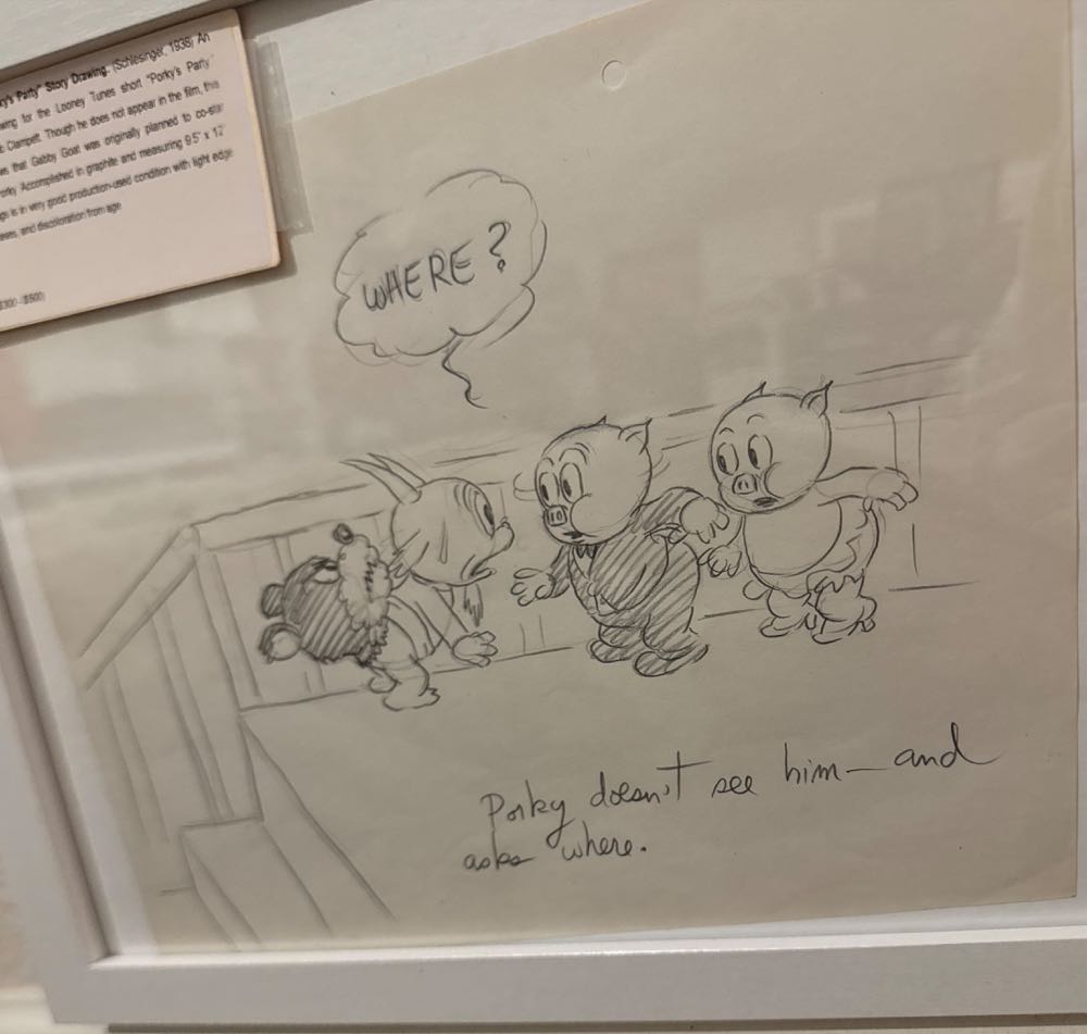 Porky Pig And Gabby Production Drawing  art collectible - Main Image 3