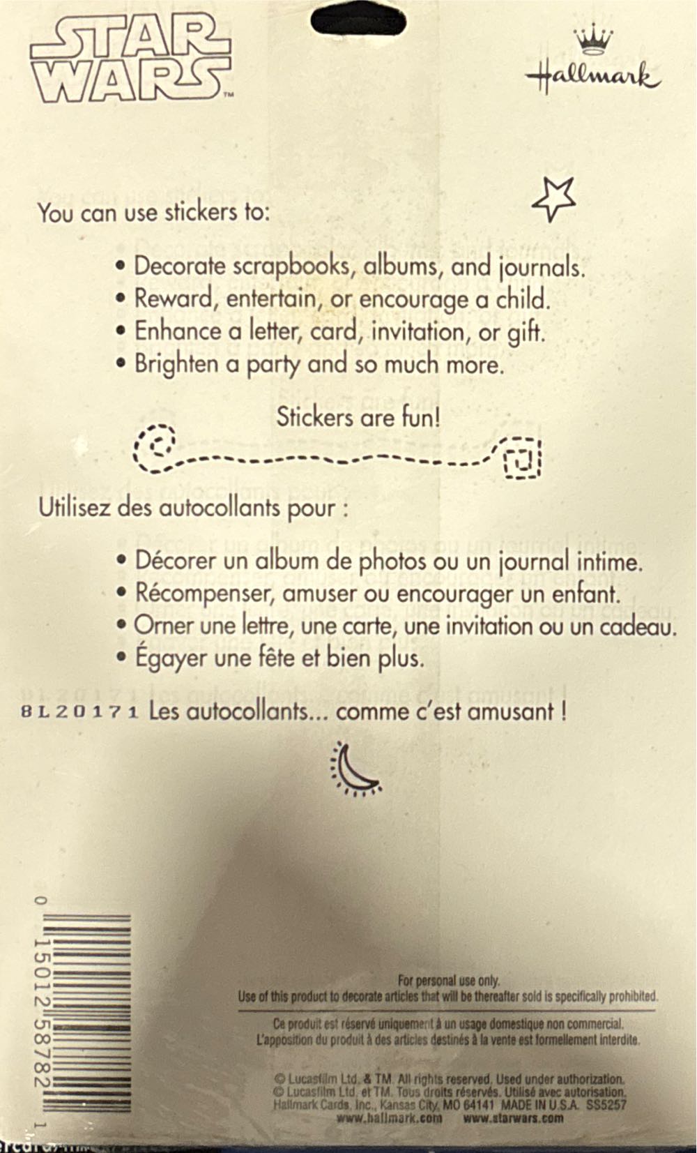 Star Wars Episode 1 Stickers 4 Sheets - Hallmark art collectible - Main Image 2