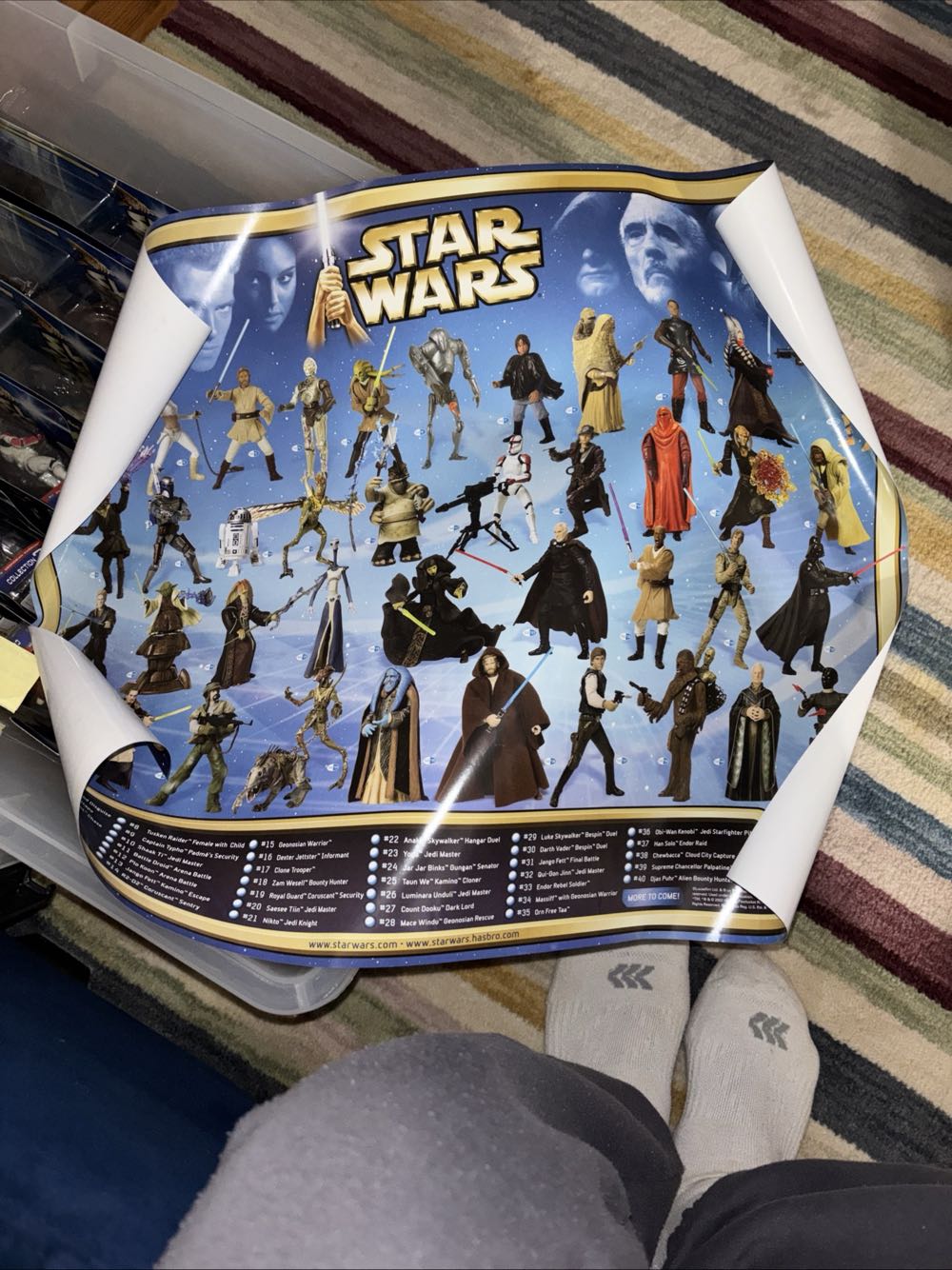 2002 Attack Of The Clones Action Figure Checklits Poster - Hasbro art collectible - Main Image 2