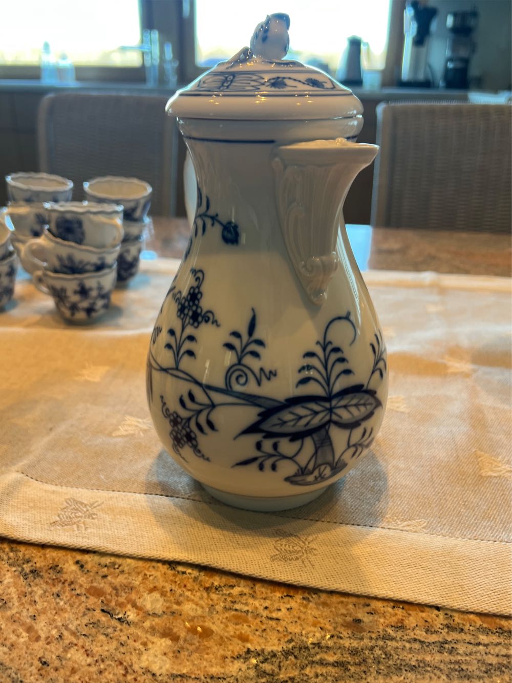 Meissen Blue Onion Coffee Pot  art collectible - Main Image 2