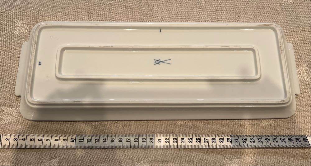 Meissen Blue Onion Rectangle Cake Plate  art collectible - Main Image 2
