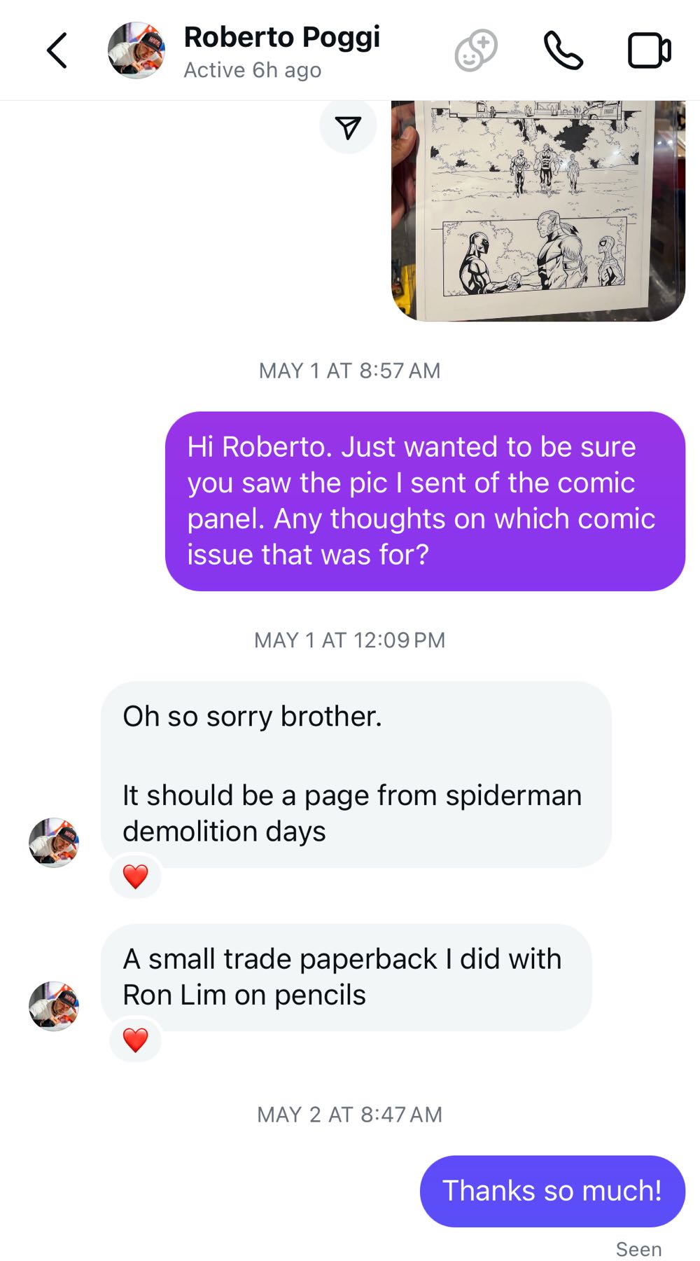 Poggi Spidey comic panel - Poggi art collectible - Main Image 2