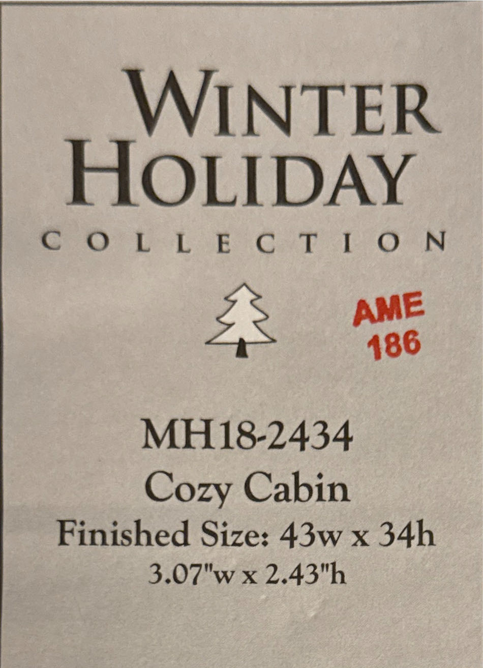 Stitch Holiday Beaded Counted Cross Stitch Kit ~ Cozy Cabin Beaded Cross Mill Hill Winter - Mill Hill art collectible [Barcode 098063116455] - Main Image 4