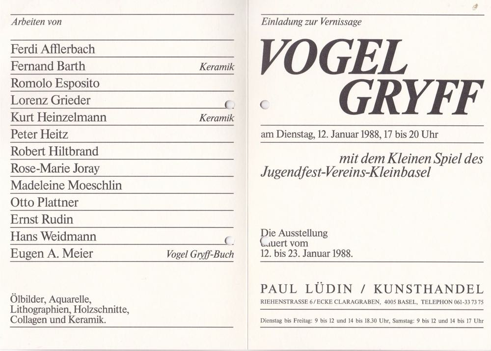 Lorenz Grieder - Lorenz Basel, 1951 Grieder art collectible - Main Image 4