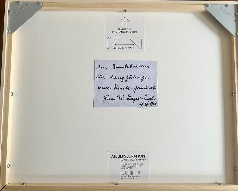 Stillleben mit Keramikschale und Aepfeln - Rudolf Basel 18xx - Basel 19xx Steiger-Emch art collectible - Main Image 2