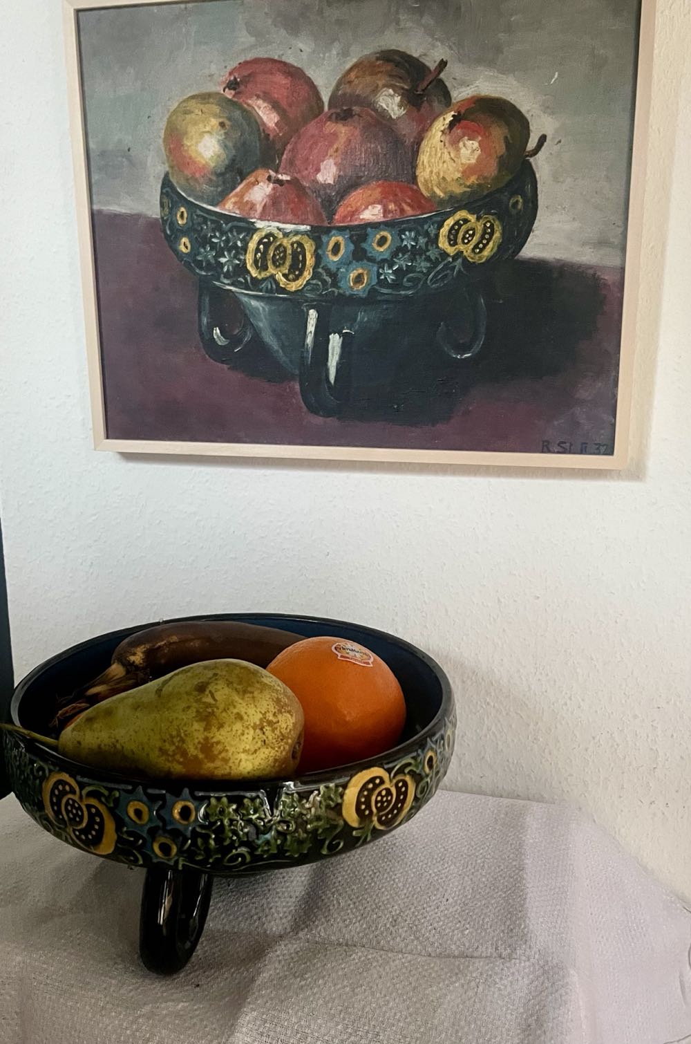 Stillleben mit Keramikschale und Aepfeln - Rudolf Basel 18xx - Basel 19xx Steiger-Emch art collectible - Main Image 4