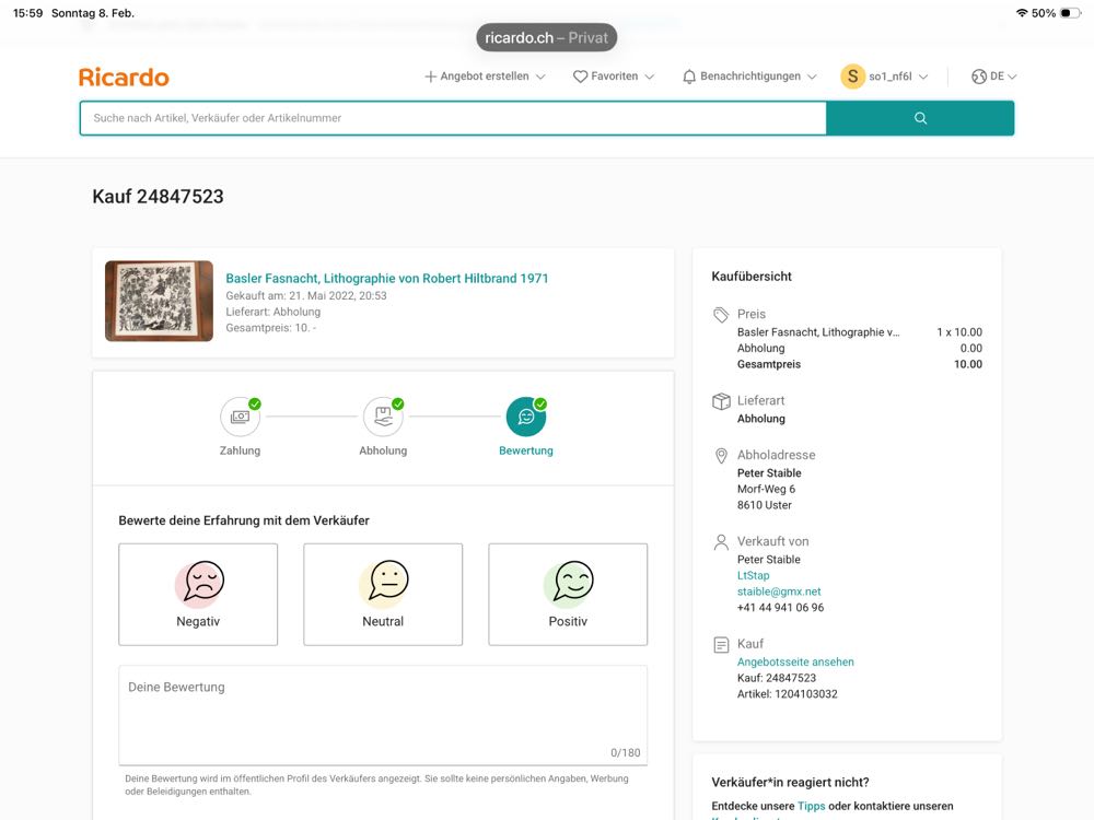 Fasnacht - Robert Basel, 1929 - Basel, 2003 Hiltbrand art collectible - Main Image 3