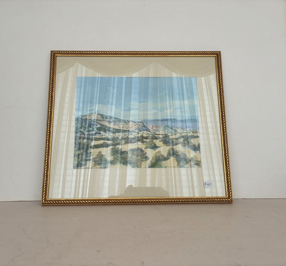 Desert Scene Watercolor - Edward Bryant art collectible - Main Image 2