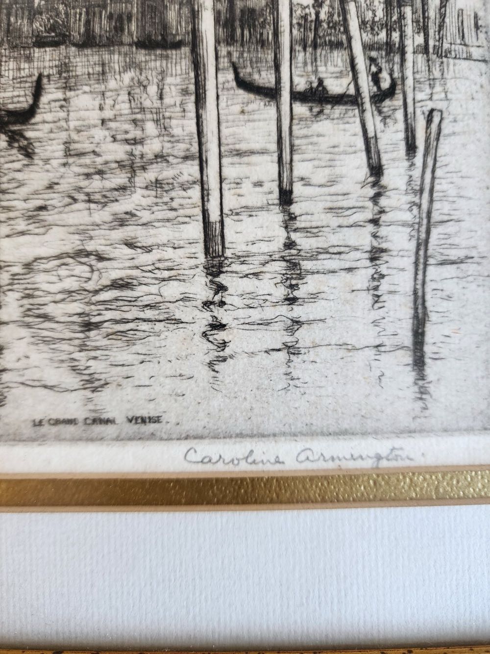 Venice Grand Canal Etching - Caroline Armington art collectible - Main Image 3