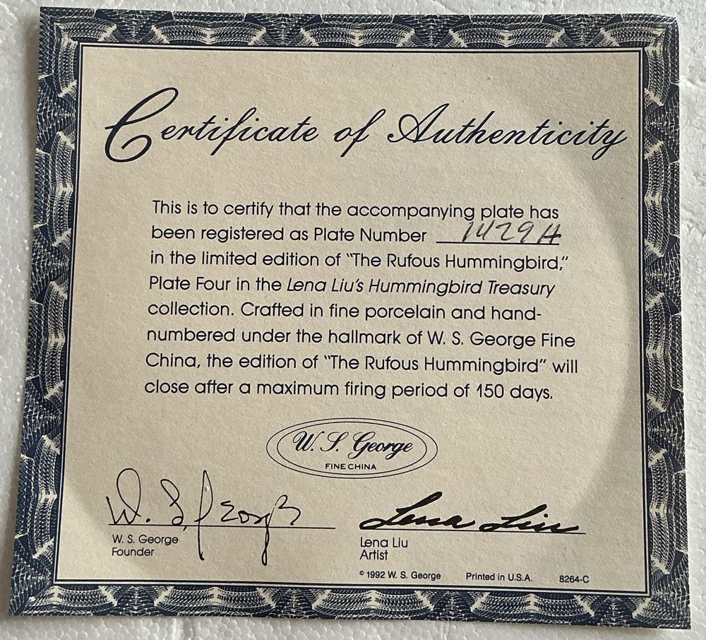 The rufous Hummingbird - Lena Liu art collectible - Main Image 3