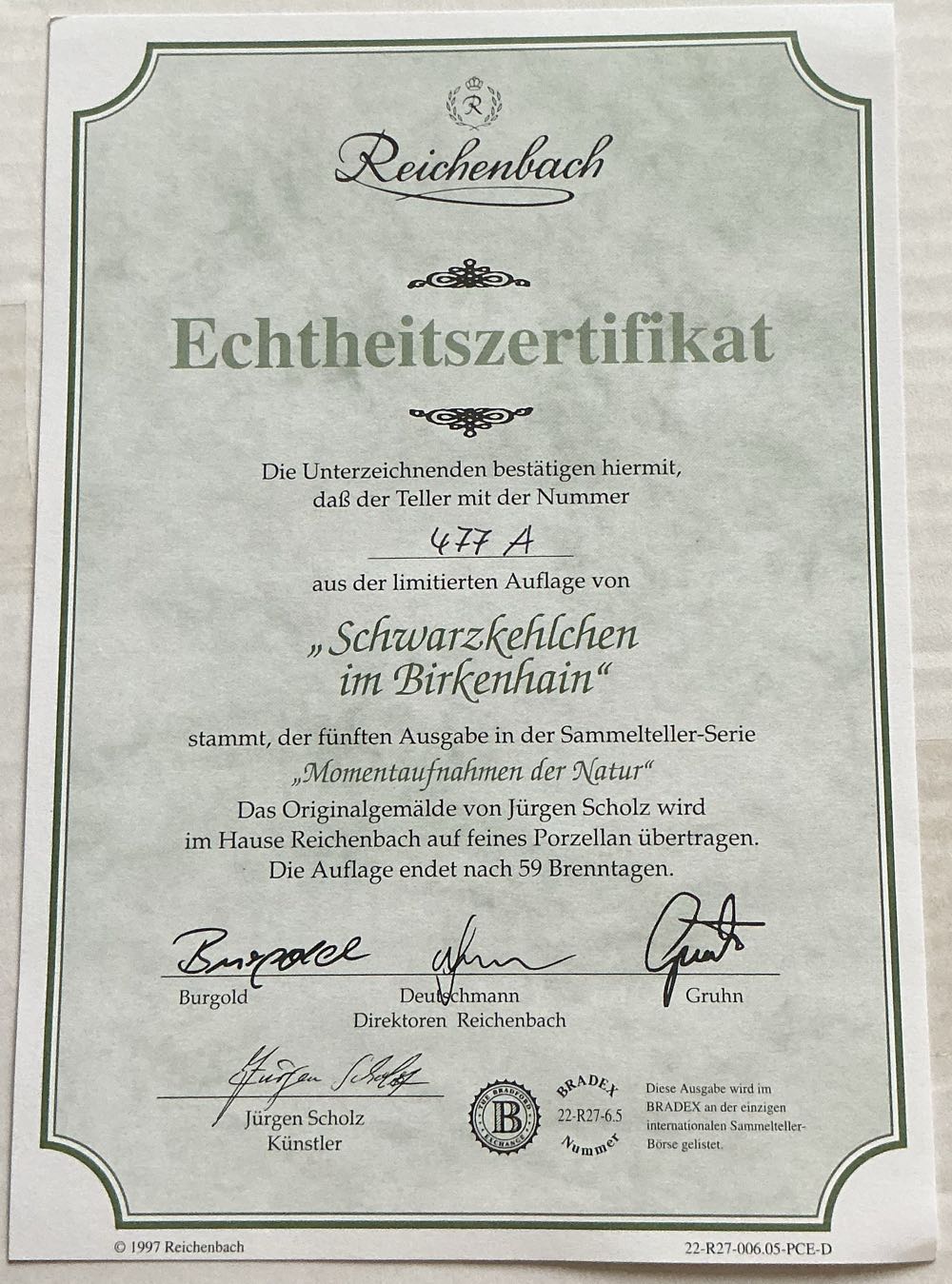 Schwarzkehlchen im Birkenhain - Jürgen Scholz art collectible - Main Image 3