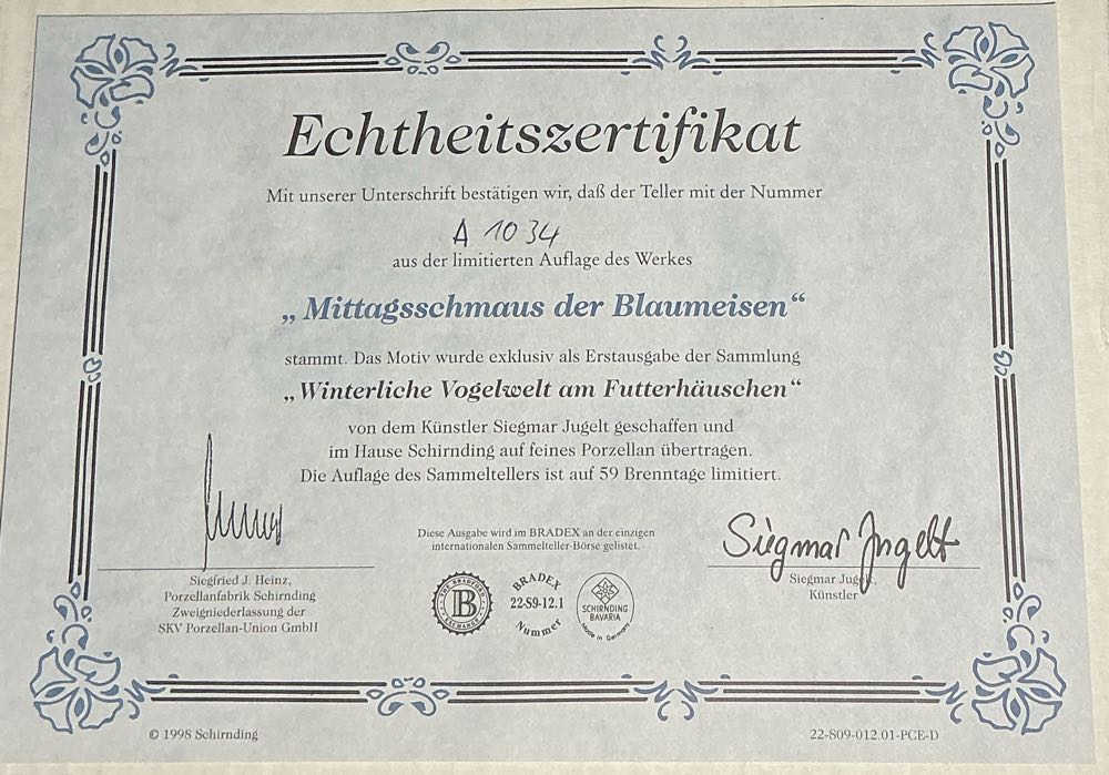 Mittagsschmaus der Blaumeisen - Siegmar Jugelt art collectible - Main Image 3