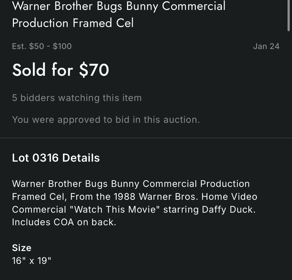 Daffy Duck  And Bugs In „Watch This Movie“  art collectible - Main Image 2