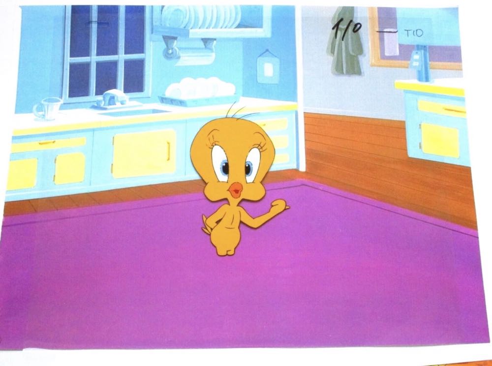 TWEETY BIRD sylvester cat Warner Brothers 1995 WB ORIGINAL PRODUCTION CEL - Warner Bros. Studio art collectible - Main Image 2