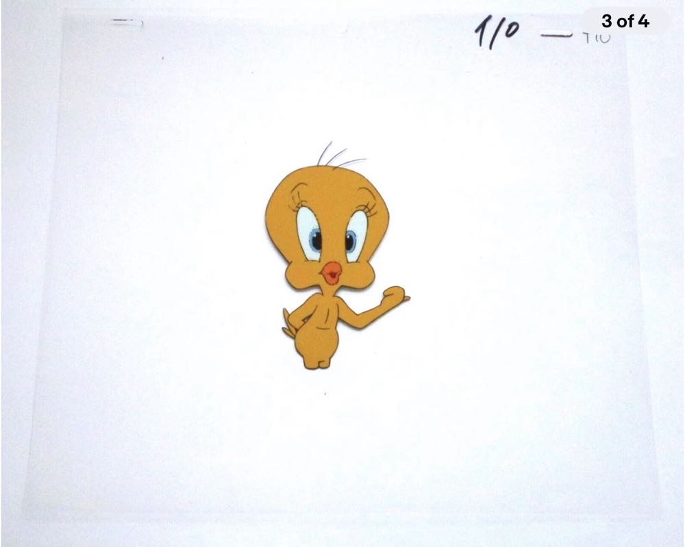 TWEETY BIRD sylvester cat Warner Brothers 1995 WB ORIGINAL PRODUCTION CEL - Warner Bros. Studio art collectible - Main Image 3