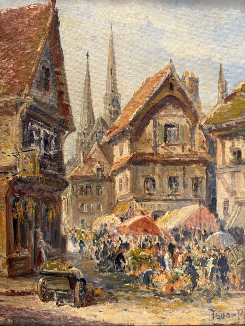 Market Scene in Rouen - TsuarP art collectible - Main Image 2