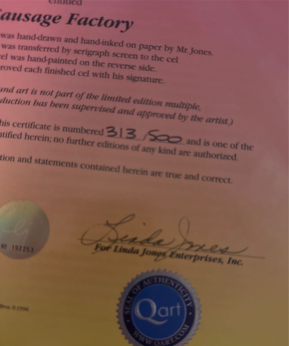 Chuck Jones “Sausage Factory” LE 313/500 - Chuck Jones art collectible - Main Image 3