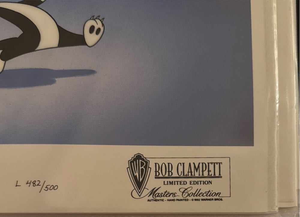 Porky Pig “Kitty Kornered” LE 482/500 LR - Bob Clampett art collectible - Main Image 2