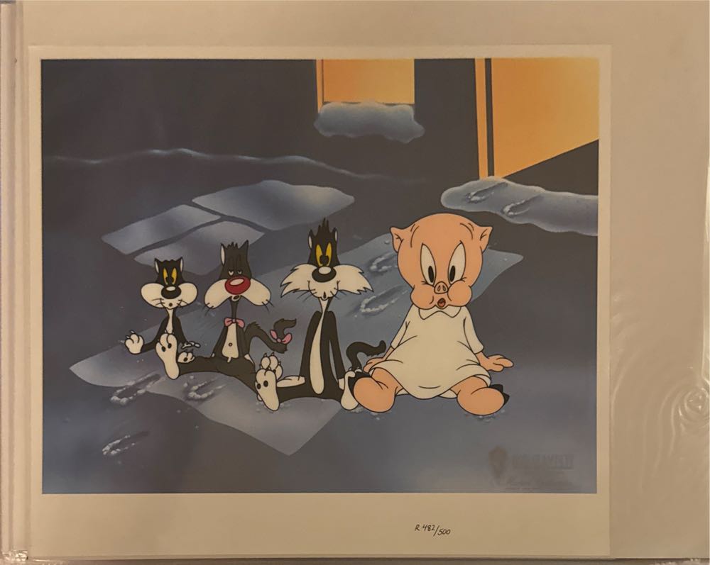 Porky Pig “Kitty Kornered” LE 482/500 LR - Bob Clampett art collectible - Main Image 3