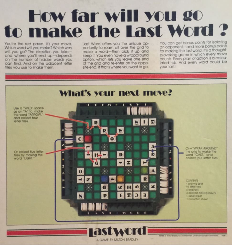 Last Word Game  (2-4) board game collectible [Barcode 032244045080] - Main Image 2