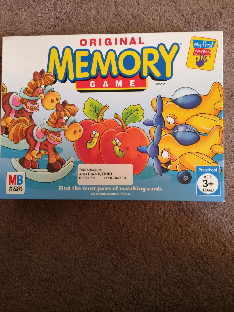 Memory  (1+) board game collectible [Barcode 032244046643] - Main Image 1