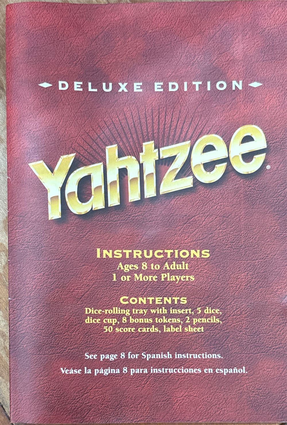 Yahtzee: Deluxe Edition  (2 +) board game collectible [Barcode 032244047343] - Main Image 3