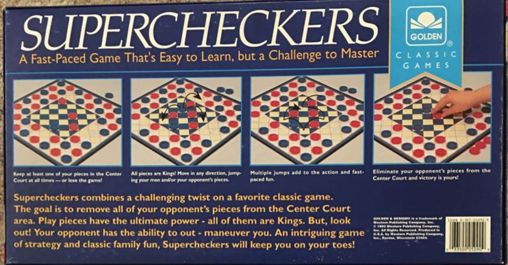 SuperCheckers  (2) board game collectible [Barcode 033500050909] - Main Image 2