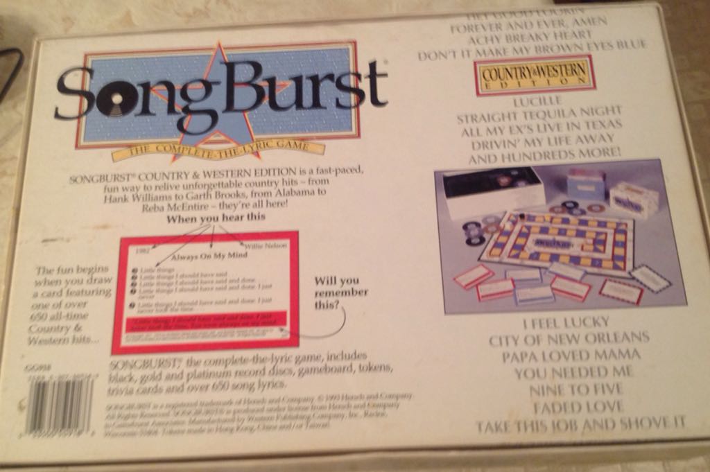 SongBurst  (3+) board game collectible [Barcode 033500509186] - Main Image 2