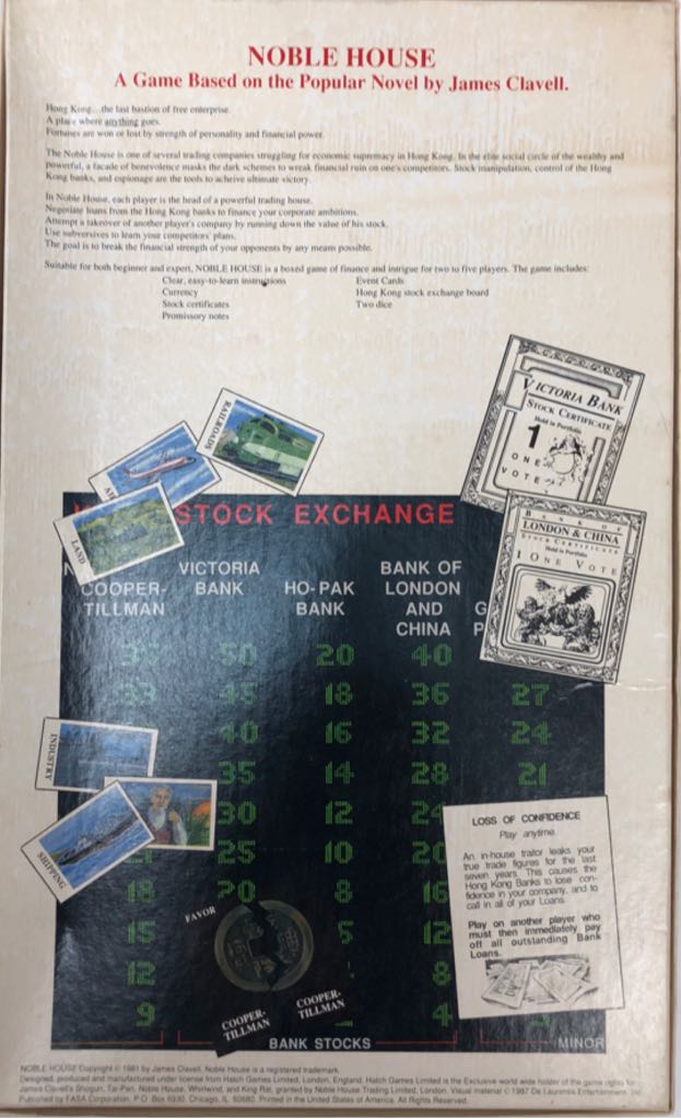 Noble House  (2-5) board game collectible [Barcode 034057017049] - Main Image 2