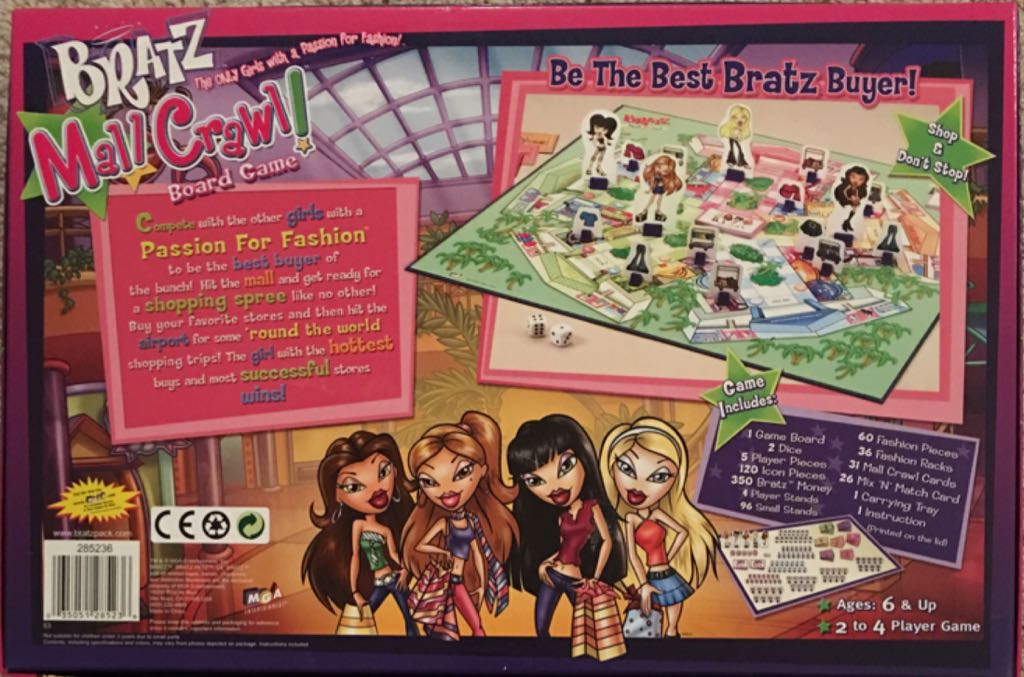 Bratz Mall Crawl!  (2-4) board game collectible [Barcode 035051285236] - Main Image 2