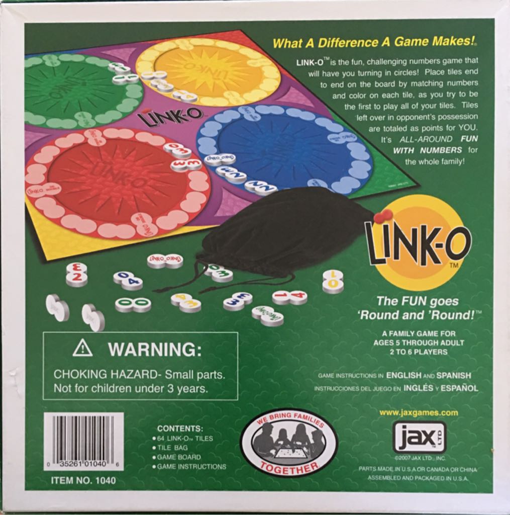 Link-O  (2-6) board game collectible [Barcode 035261010406] - Main Image 2