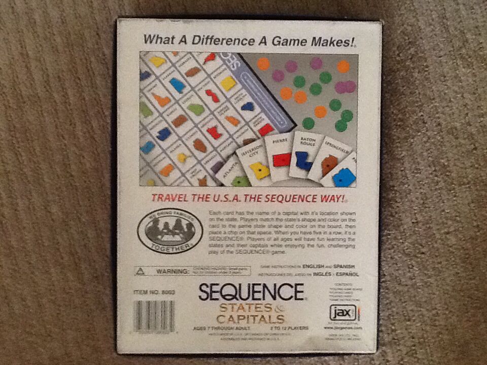 Sequence Num6ers Game  (2-6) board game collectible [Barcode 035261080034] - Main Image 2