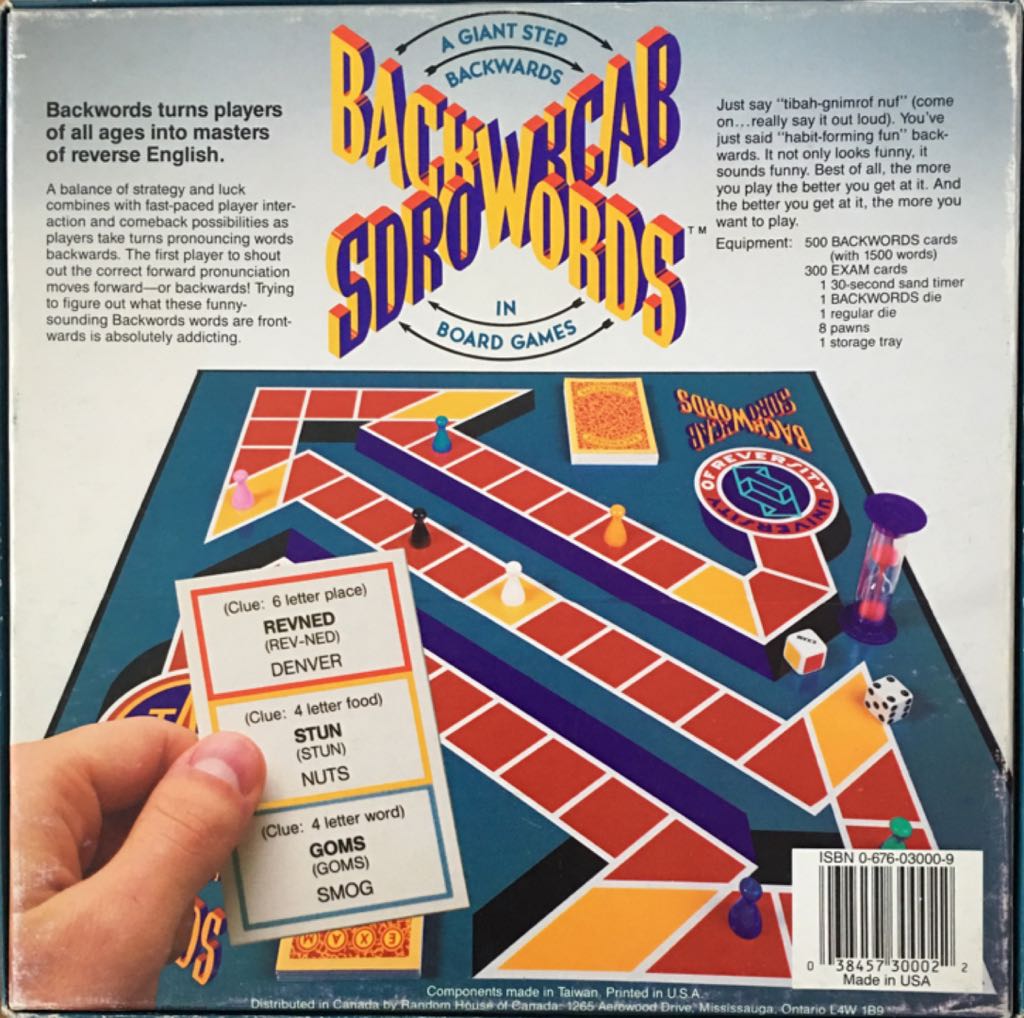 BackWords  (3-8) board game collectible [Barcode 038457300022] - Main Image 2