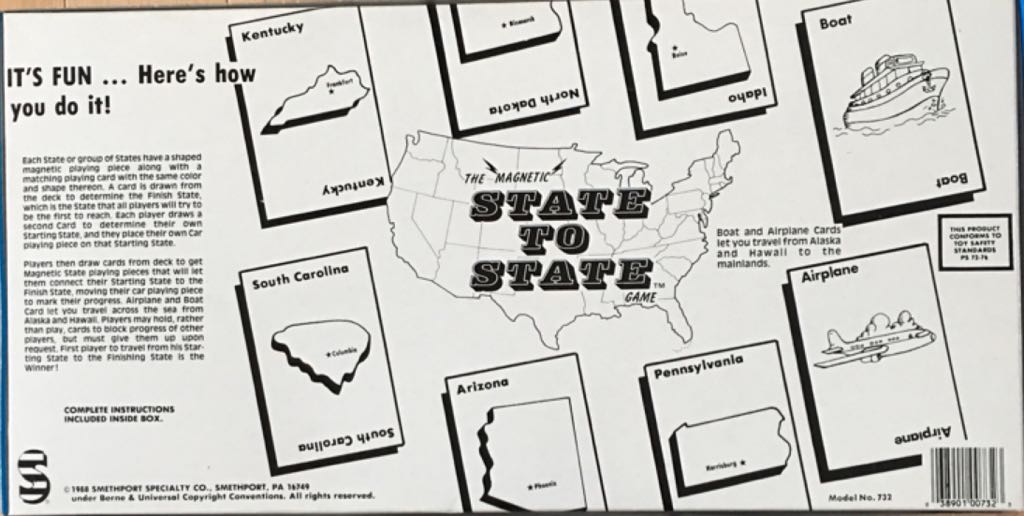 State To State  (2-4) board game collectible [Barcode 038901007323] - Main Image 2